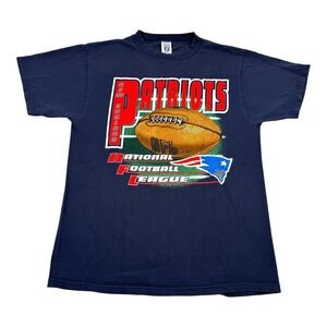 Vintage New England Patriots Shirt Mens Large NFL Football Graphic Logo 7 90s